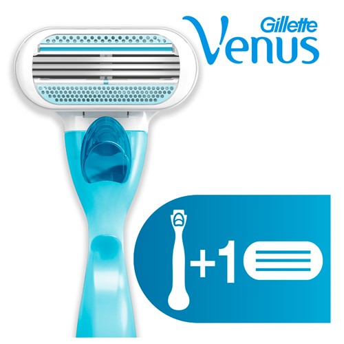 Aparelho de Depilação Gillette Venus Azul com 1 Unidade + 1 Carga