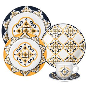 Aparelho de Jantar 30 Peças Floreal São Luís Decorado, Oxford Porcelanas