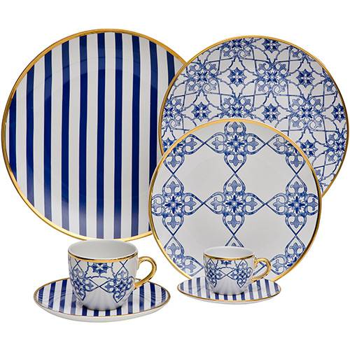 Tamanhos, Medidas e Dimensões do produto Aparelho de Jantar 30 Peças Porcelana Lusitana - Oxford Porcelanas