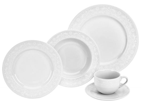 Aparelho de Jantar Chá 20 Peças Etilux - Porcelana Redondo Branco Classic APJA006