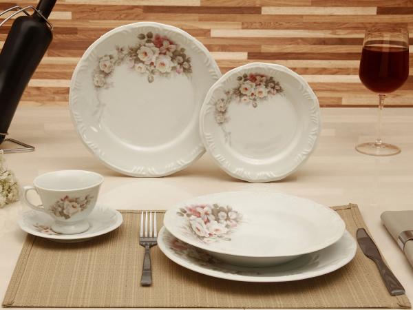 Tudo sobre 'Aparelho de Jantar Chá 30 Peças Schmidt - Porcelana Redondo Colorido Floral'