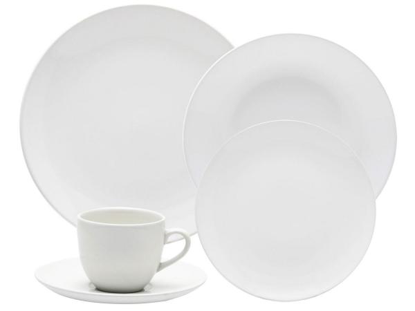 Tudo sobre 'Aparelho de Jantar Chá 20 Peças Oxford - Porcelana Redondo Branco Coup White'