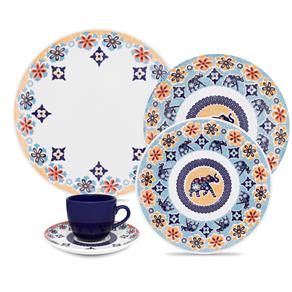 Aparelho de Jantar, Chá e Sobremesa Oxford Coup Shanti em Porcelana - 20 Peças