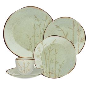 Aparelho de Jantar, Chá e Sobremesa Oxford Porcelanas Ryo Bambu – 20 Peças