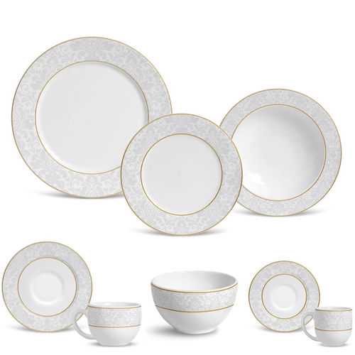 Aparelho de Jantar Damask 42 Pecas com 6 Bowls Porto Brasil