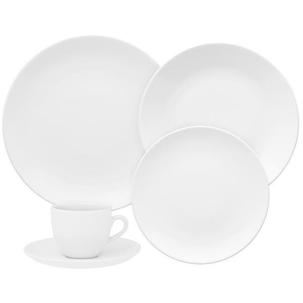 Aparelho de Jantar e Chá 20 Peças Coup White - Oxford Porcelanas