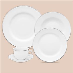 Aparelho de Jantar e Chá Oxford Porcelanas Flamingo Isabel SM30-9208 - 30 Peças
