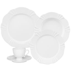 Aparelho de Jantar e Chá Oxford Soleil White - 30 Peças - Branco
