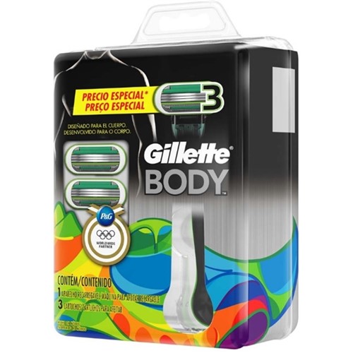 Aparelho Gillette Body C/ 3 Cargas