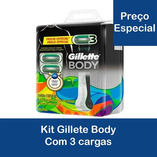 Aparelho Gillette Body - 3 Cargas