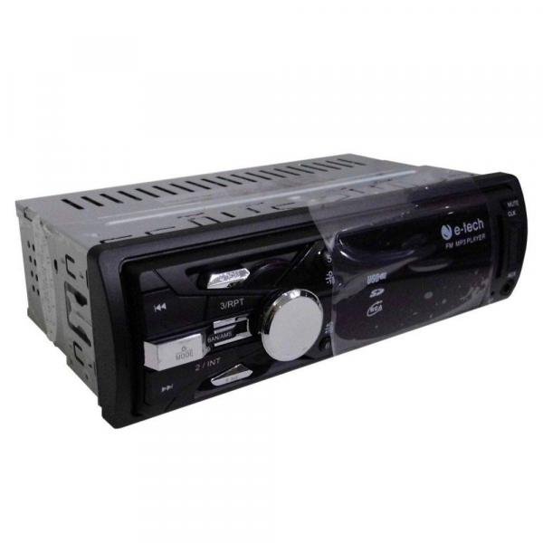Aparelho Radio Mp3 Automotivo E-tech Combat USB/Sd/Aux