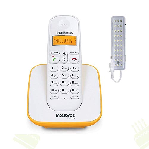 Aparelho Telefone Fixo Sem Fio Digital de Mesa com Bina ID Display Luminoso Top para Toda a Família