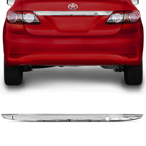 Tudo sobre 'Aplique Cromado Puxador Tampa Porta Malas Toyota Corolla 2012 a 2014 com Furo da Fechadura'