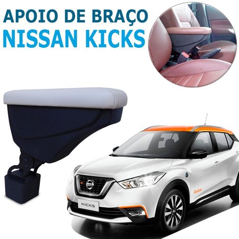 Apoio de Braço Nissan Kicks Couro Creme Artefactum