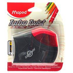 Tudo sobre 'Apontador Automático à Pilha C/ Depósito Turbo Twist - 1 Furo - Maped'