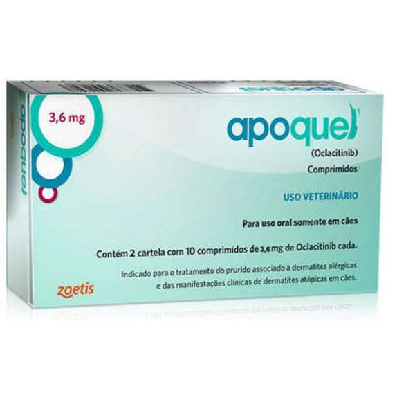 Apoquel Dermatológico Zoetis 3,6mg C/ 20 Comprimidos