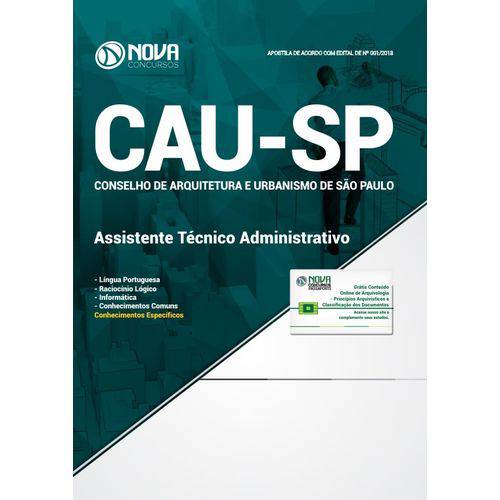 Apostila Concurso Cau Sp 2019 - Assistente Técnico Administrativo