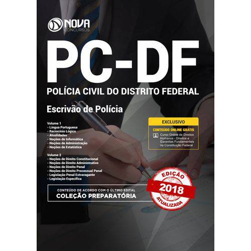 Apostila Concurso Pc Df 2018 - Escrivão de Polícia