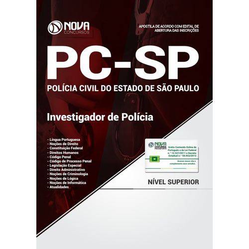 Apostila Concurso Pc Sp 2018 - Investigador de Polícia