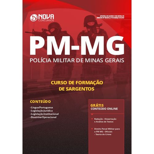 Apostila Concurso Pm Mg 2019 - Formação de Sargentos (cfs)