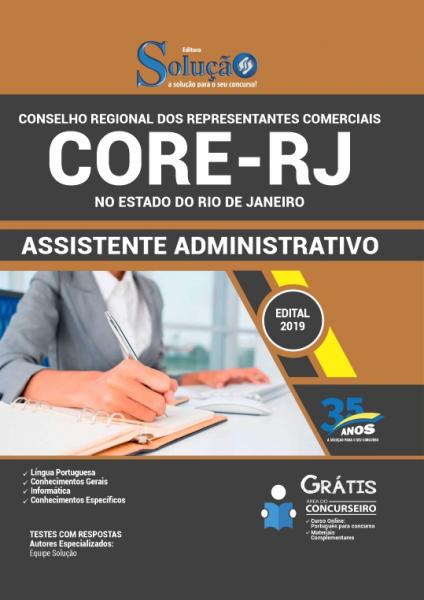 Apostila CORE RJ 2019 Assistente Administrativo - Solução