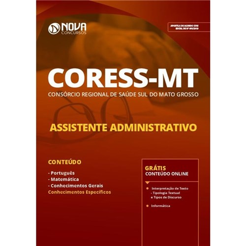 Apostila Coressmt 2019 Assistente Administrativo