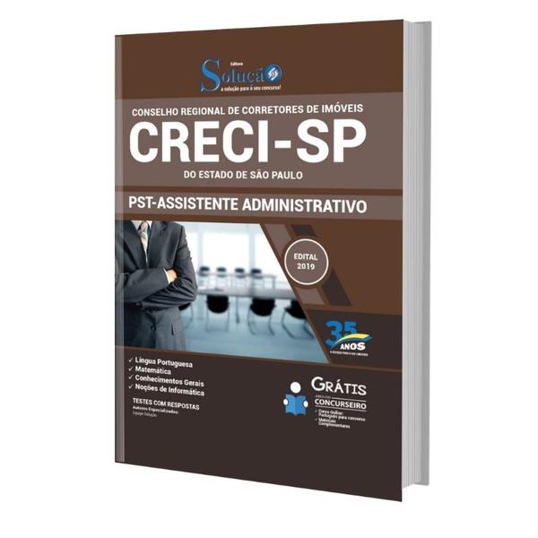 Apostila CRECI-SP 2019 - PST - Assistente Administrativo - Solução