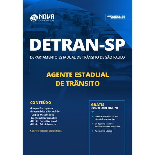 Apostila DETRANSP 2019 Agente Estadual de Trânsito