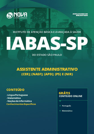 Apostila Iabas-Sp 2019 - Assistente Administrativo