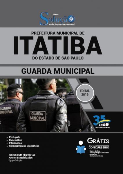 Apostila Itatiba-SP 2019 - Guarda Municipal - Editora Solução