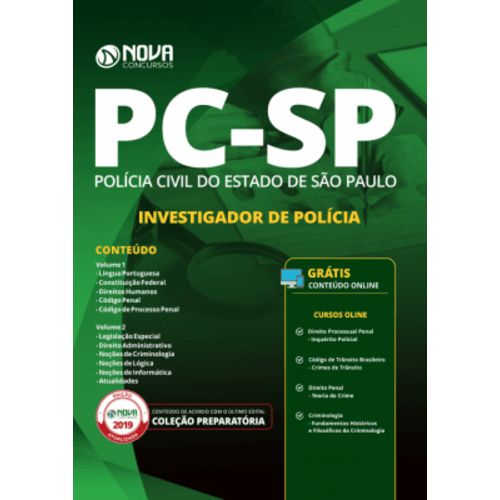 Apostila Pc-sp 2019 - Investigador de Polícia - Editora Nova