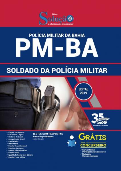 Apostila PM BA - 2019 - Soldado da Polícia Militar - Solução