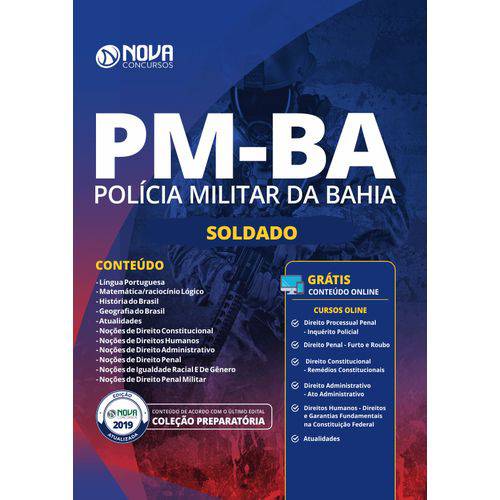 Tudo sobre 'Apostila Pm-ba 2019 - Soldado'