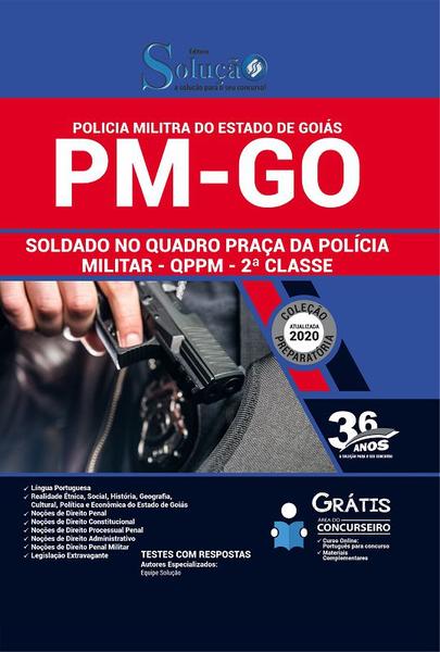 Apostila PM-GO 2020 - Soldado PM - Editora Solução