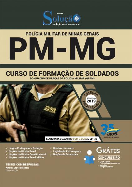 Apostila PM-MG - 2019 - Soldado - Editora Solução