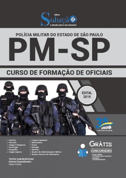 Apostila PM-SP - 2019 - Curso de Formação de Oficiais - Editora Solução