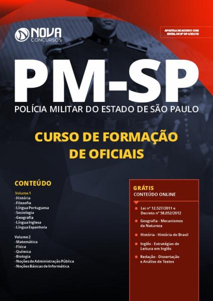 Apostila PM-SP CFO 2019 - Curso de Formação de Oficiais - Editora Nova