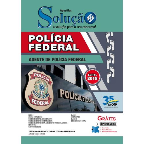 Apostila Polícia Federal - Agente de Polícia Federal - 2018