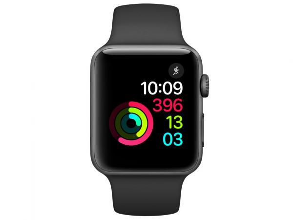 Tudo sobre 'Apple Watch Series 2 42mm Alumínio 8GB Esportiva - Preta GPS Integrado Resistente a Água'