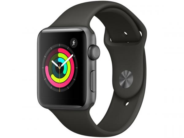 Apple Watch Series 3 42mm GPS Integrado Bluetooth - Pulseira Esportiva 8GB Alumínio Resistente a Água
