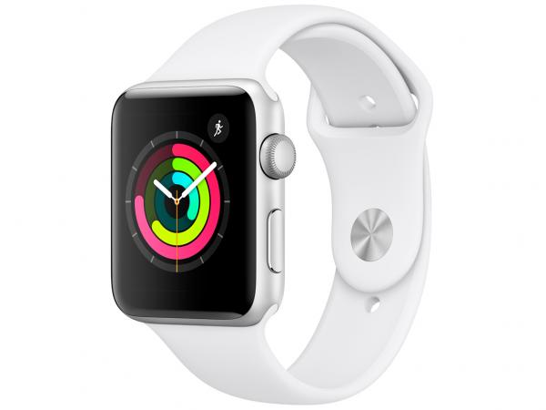 Tudo sobre 'Apple Watch Series 3 42mm GPS Integrado - Wi-Fi Bluetooth Pulseira Esportiva 8GB'