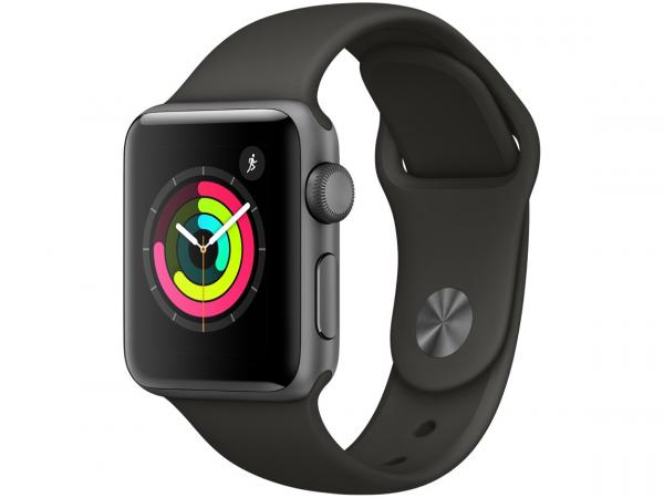 Apple Watch Series 3 38mm Alumínio 8GB Esportiva - Cinza GPS Integrado Bluetooth Resistente a Água