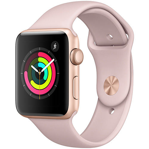 Apple Watch Series 3 GPS com Pulseira Esportiva Dourado e Rosa - 42 Mm