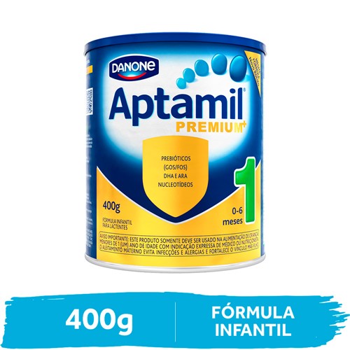 Aptamil Premium+ 1 400g Fórmula Infantil com Proteínas Lácteas para Lactentes de 0 a 6 Meses