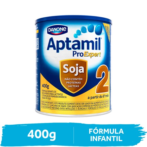 Aptamil Soja 2 Fórmula Infantil de Seguimento para Lactentes e Crianças de Primeira Infância à Base de Soja a Partir de 6 Meses com 400g