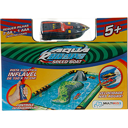 Aqua Racer Lancha Azul e Vermelha e Pista Inflável - Multikids