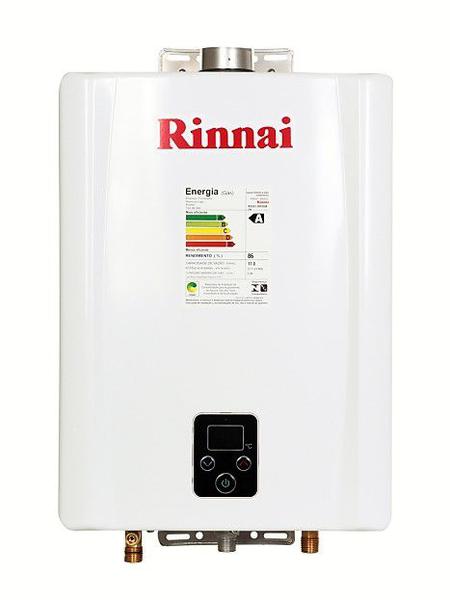 Aquecedor de Água Rinnai E17 Digital - Vazão 17 Litros - Branco - Gás GN