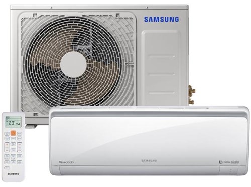 Tudo sobre 'Ar-condicionado Split Samsung Inverter 18.000 BTUs - Frio Filtro Full HD Digital AR18KVSPSGMNAZ'
