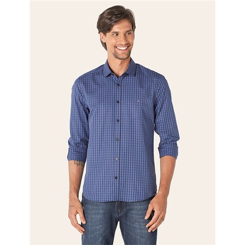 Aramis | Camisa Menswear Super Slim Xadrez - Azul - P