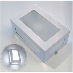 Arandela 5 Vidros Branca em Alumínio Luminária de Parede / Muro Uso Interno / Externo Branca St569